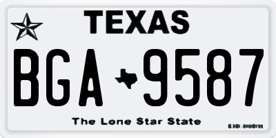 TX license plate BGA9587