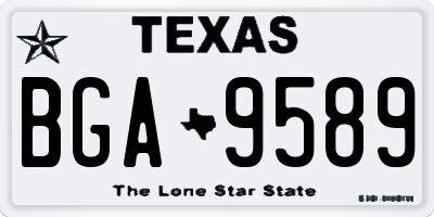 TX license plate BGA9589