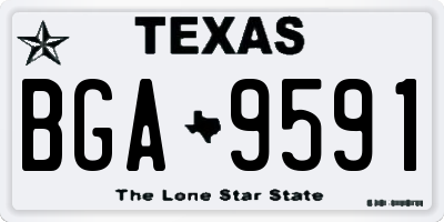 TX license plate BGA9591