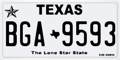 TX license plate BGA9593