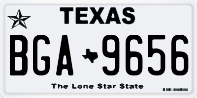 TX license plate BGA9656
