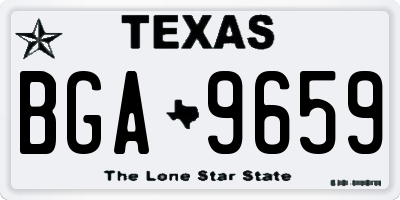 TX license plate BGA9659
