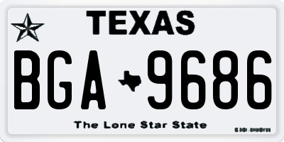 TX license plate BGA9686
