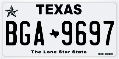 TX license plate BGA9697