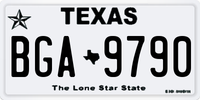 TX license plate BGA9790