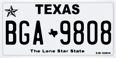 TX license plate BGA9808