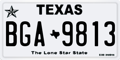 TX license plate BGA9813