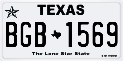 TX license plate BGB1569