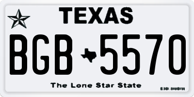 TX license plate BGB5570