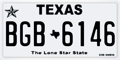 TX license plate BGB6146