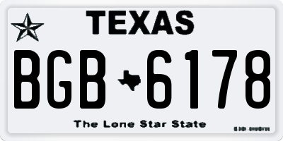 TX license plate BGB6178