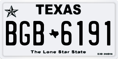 TX license plate BGB6191
