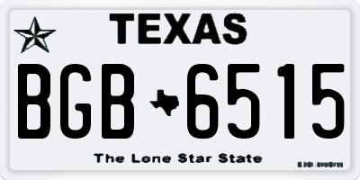 TX license plate BGB6515