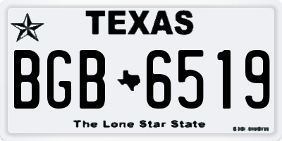 TX license plate BGB6519