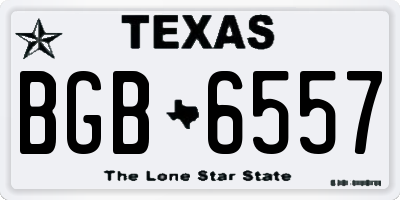 TX license plate BGB6557