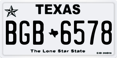 TX license plate BGB6578
