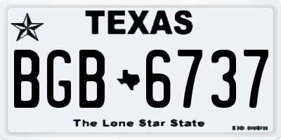 TX license plate BGB6737