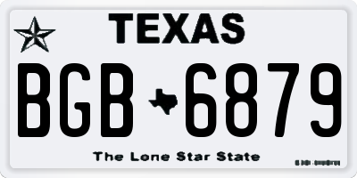 TX license plate BGB6879