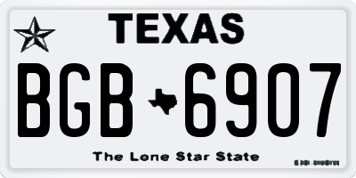 TX license plate BGB6907