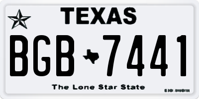 TX license plate BGB7441