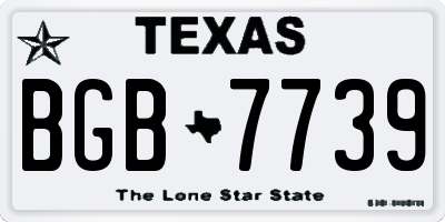 TX license plate BGB7739