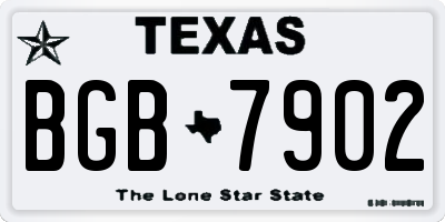 TX license plate BGB7902
