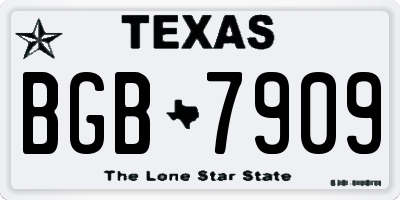TX license plate BGB7909
