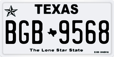 TX license plate BGB9568