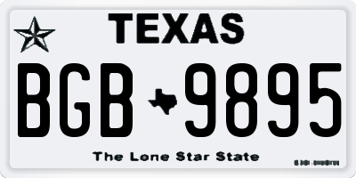 TX license plate BGB9895