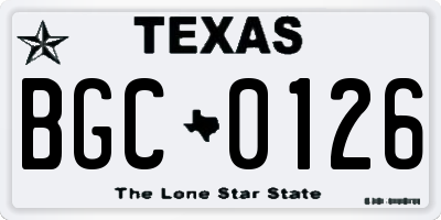 TX license plate BGC0126