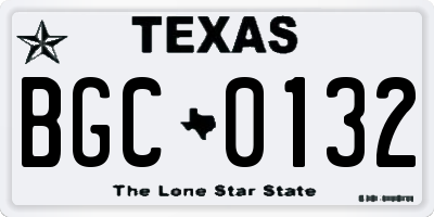 TX license plate BGC0132