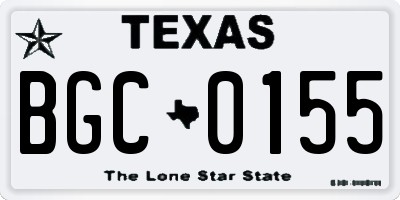 TX license plate BGC0155
