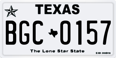 TX license plate BGC0157