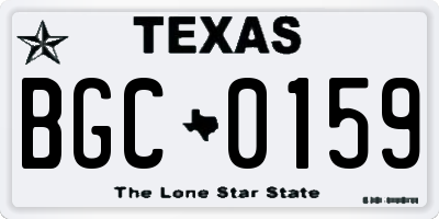 TX license plate BGC0159