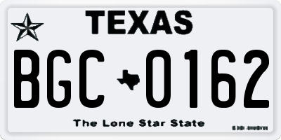 TX license plate BGC0162