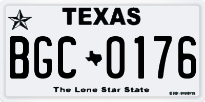 TX license plate BGC0176