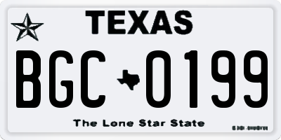 TX license plate BGC0199