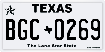 TX license plate BGC0269