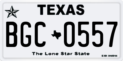 TX license plate BGC0557