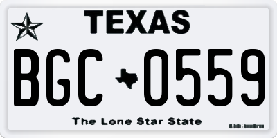 TX license plate BGC0559