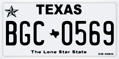 TX license plate BGC0569