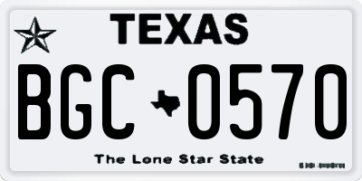 TX license plate BGC0570