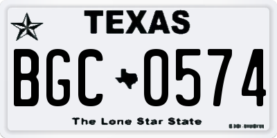 TX license plate BGC0574