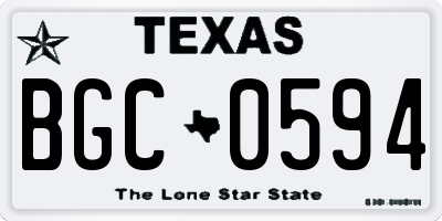 TX license plate BGC0594