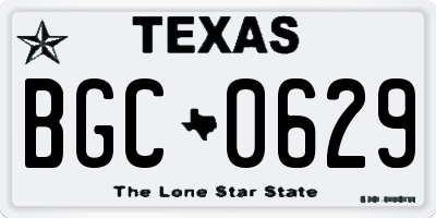TX license plate BGC0629