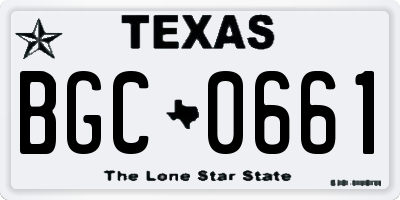 TX license plate BGC0661