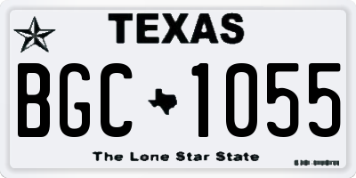 TX license plate BGC1055