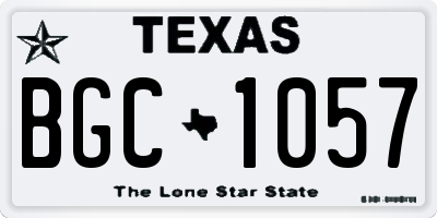 TX license plate BGC1057