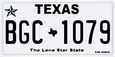 TX license plate BGC1079