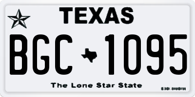 TX license plate BGC1095